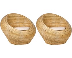 BELIANI MAIORI - Tuinstoel set van 2 - Natuurlijk/Beige - Rotan