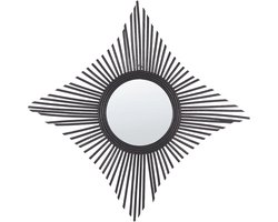 BELIANI MAJENE - Wandspiegel - Zwart - Rotan