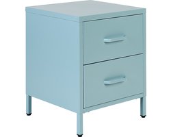 Beliani MALAVI - Kantoorkast - Blauw - Staal