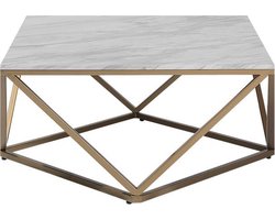 BELIANI MALIBU - Salontafel - Beige/Goud - MDF