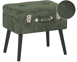 BELIANI MALLARD - Hocker - Donkergroen - Corduroy