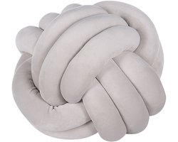 BELIANI MALNI - Sierkussen - Lichtgrijs - 30 x 30 cm - Fluweel