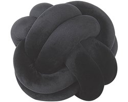 BELIANI MALNI - Sierkussen - Zwart - 20 x 20 cm - Fluweel