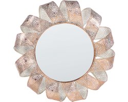 BELIANI MANGALORE - Wandspiegel - Wit - Metaal