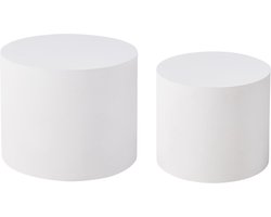 BELIANI MANTI - Salontafel set - Wit - MDF