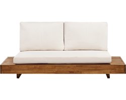 BELIANI MARETTIMO - Tuinbank 2-zits - Gebroken wit - Acaciahout