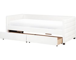 BELIANI MARRAY - Slaapbank - Gebroken wit - 90 x 200 cm - Fluweel