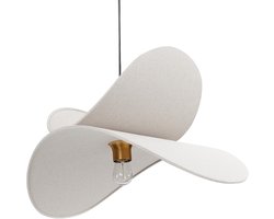 BELIANI MASCOTA - Hanglamp - Lichtgrijs - Linnen