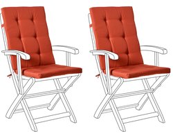 BELIANI MAUI PREMIUM - Tuinkussen set 2 stuks - Rood - Polyester