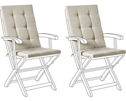 BELIANI MAUI PREMIUM - Tuinkussen set 2 stuks - Taupe - Polyester