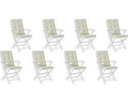 BELIANI MAUI PREMIUM - Tuinkussen set 8 stuks - Lichtgroen - Polyester