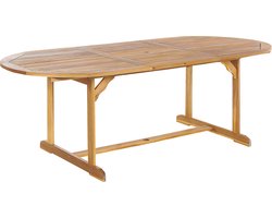 BELIANI MAUI - Tuintafel - Lichtbruin - 100 x 160/220 cm - Acaciahout