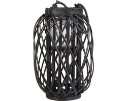 BELIANI MAURITIUS - Lantaarn - Zwart 40 cm - Wilgenhout