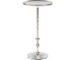 BELIANI MEDA - Bijzettafel - Zilver - Aluminium