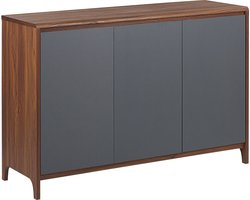 Beliani MEDFORT - Sideboard - Donkere houtkleur - Spaanplaat