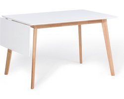 BELIANI MEDIO - Eettafel - Wit - 80 x 120/155 cm - MDF