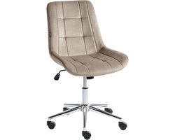 BELIANI MELROSE - Bureaustoel - Taupe - Fluweel