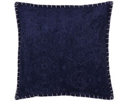 BELIANI MELUR - Sierkussen - Donkerblauw - 45 x 45 cm - Katoen