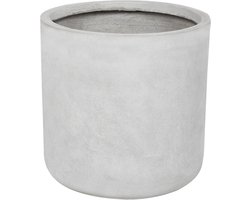 BELIANI MESSENE - Bloempot - Lichtgrijs - 34 cm - Klei-vezelmengsel
