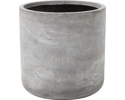 BELIANI MESSENE - Bloempot - Lichtgrijs - 42 cm - Klei-vezelmengsel