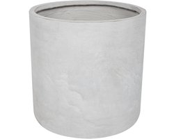 BELIANI MESSENE - Bloempot - Lichtgrijs - 51 cm - Klei-vezelmengsel