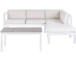 BELIANI MESSINA - Loungeset voor 5 - Gebroken wit - Aluminium