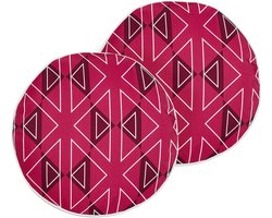BELIANI MEZZANO - Tuinkussen set van 2 - Fuchsiapaars - 40 cm - Polyester