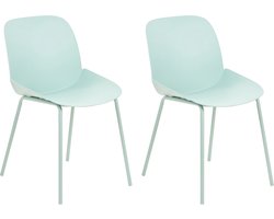 BELIANI MILACA - Eetkamerstoel set van 2 - Mintgroen - Plastic