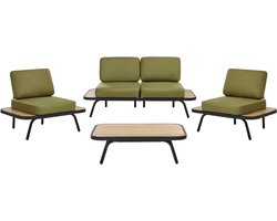 BELIANI MINOZZO - Loungeset 4-zits - Olijfgroen - Gecertificeerd acaciahout