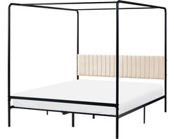 BELIANI MIRABEAU - Tweepersoonsbed - Zwart - 160 x 200 cm - IJzer