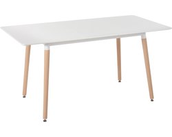 BELIANI MIRABEL - Uitschuifbare eettafel - Wit - MDF