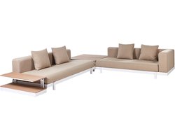 BELIANI MISSANELLO - Loungeset - Beige - Aluminium/Polyester