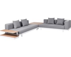 BELIANI MISSANELLO - Loungeset - Grijs - Aluminium/Polyester