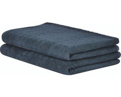 Beliani MITIARO - Handdoek set - Blauw - Katoen