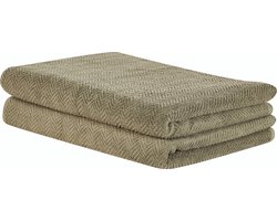 Beliani MITIARO - Handdoek set - Groen - Katoen