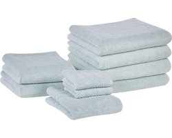 Beliani MITIARO - Handdoek set - Groen - Katoen