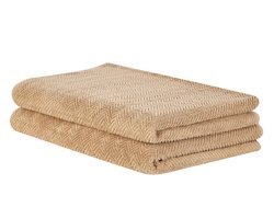 BELIANI MITIARO - Handdoek set van 2 - Zandbeige - Katoen