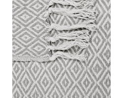 BELIANI MITYAL - Plaid - Taupe - 125 x 150 cm - Katoen