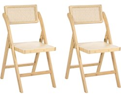 BELIANI MODANE - Set van 2 eetkamerstoelen - Lichtbruin - Bamboehout