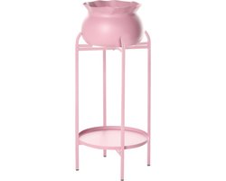 BELIANI MOKUREN - Plantenpot op standaard - Roze - IJzer
