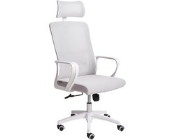 BELIANI MONARCH - Bureaustoel - Lichtgrijs - Stof