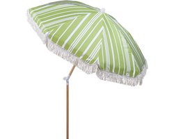 BELIANI MONDELLO - Parasol - Groen/Wit - Polyester