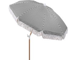 BELIANI MONDELLO - Parasol - Zwart/Wit - Polyester