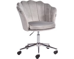 BELIANI MONTICELLO - Bureaustoel - Grijs - Fluweel