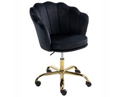 BELIANI MONTICELLO - Bureaustoel - Zwart - Fluweel
