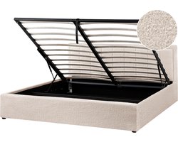 BELIANI MONTLAUR - Bed met opbergruimte - Beige - 180 x 200 cm - Bouclé