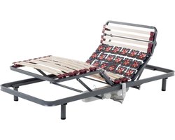 BELIANI MOON - Elektrische lattenbodem - Zilver - 90 x 200 cm - Staal