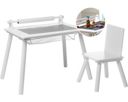 BELIANI MOONTA - Kindertafel en stoel set - Wit - MDF