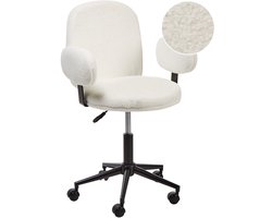 BELIANI MORAGA - Bureaustoel - Gebroken wit - Bouclé