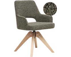 BELIANI MORAVIA - Eetkamerstoel - Lichtbeige - Bouclé